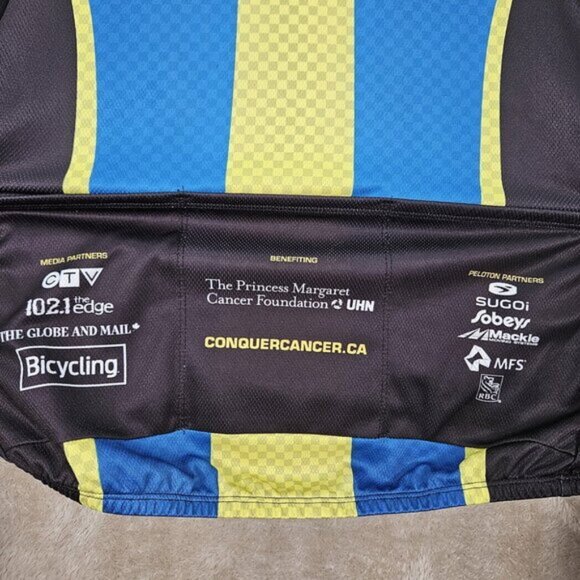 Sugoi Cycling Jersey Full Zip Ride to Conquer Cancer Charity Pocket Mens Sz S - Picture 9 of 10